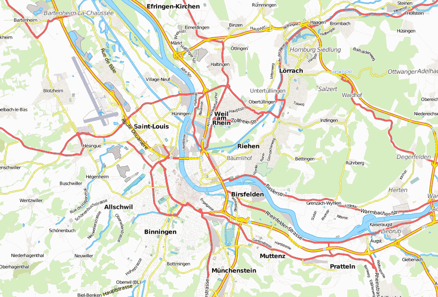Stadtplan-Basel: Attraktionen und Hotelbuchung