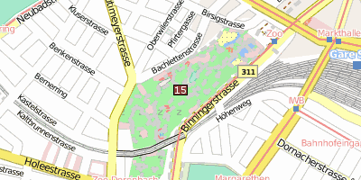 Stadtplan Zoo Basel